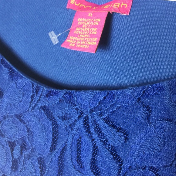 Sunny Leigh Blue Lace Midi Dress - Picture 6 of 6